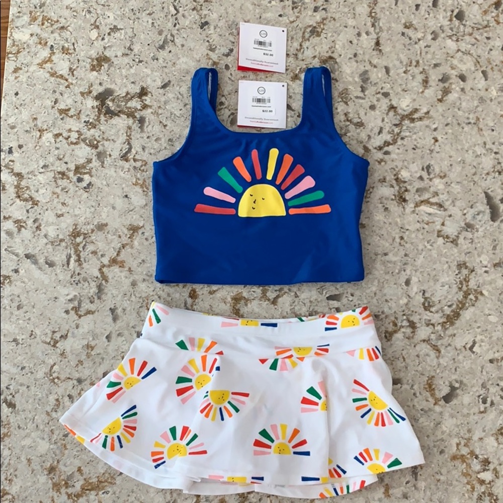 Hanna Anderson two tankini and swim skirt